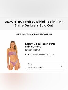 Beach Riot Shimmery Rose Pink Bikini Set